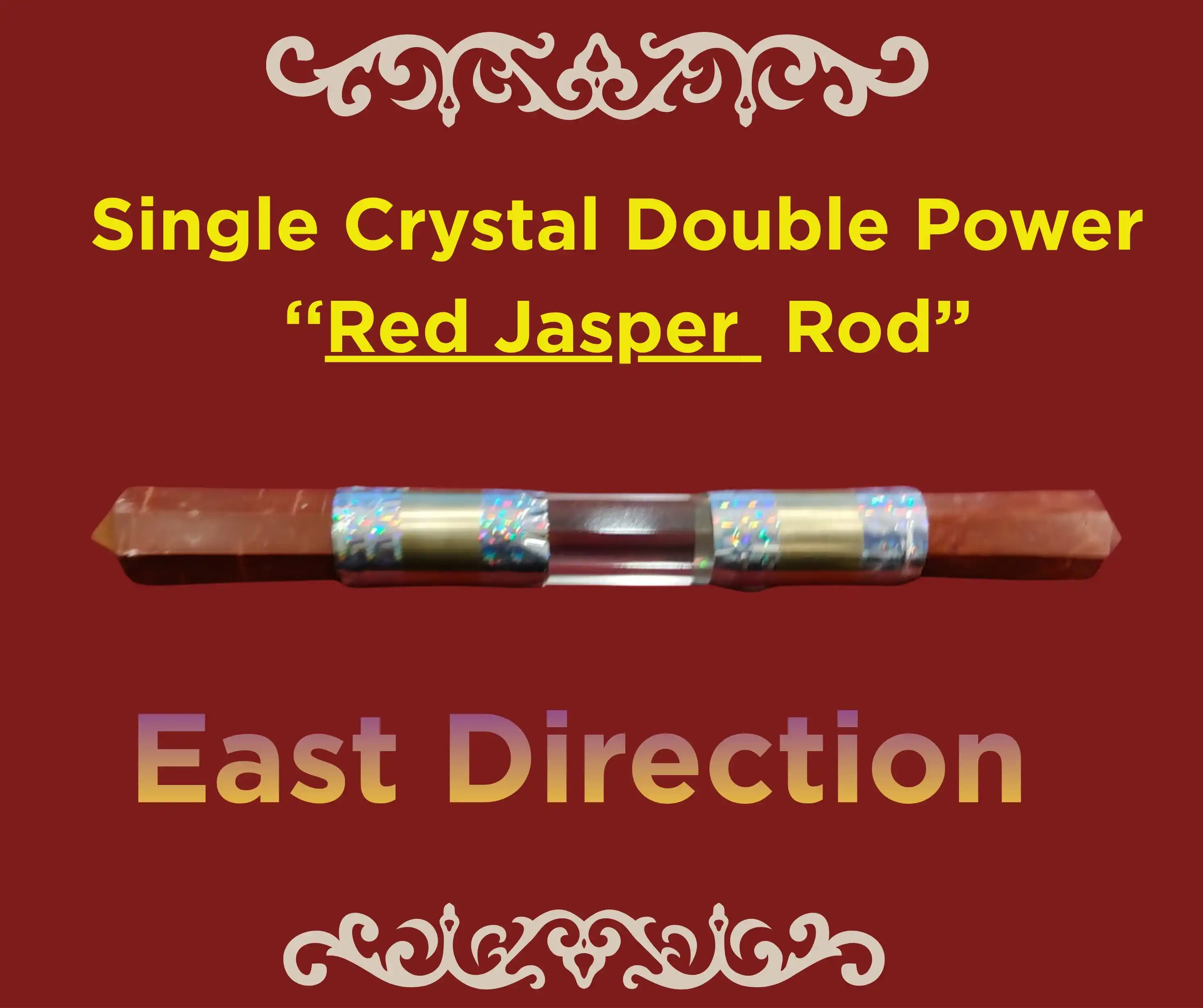 Single Crystal Double Power “Red Jasper” Rod
